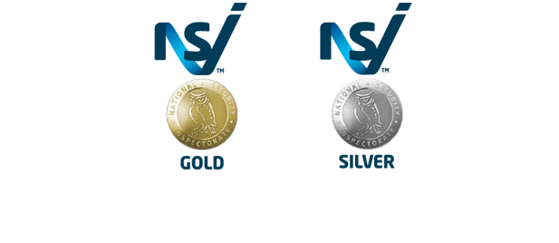 NSI Gold and Silver Medals - Signifying a companies approval with NSI