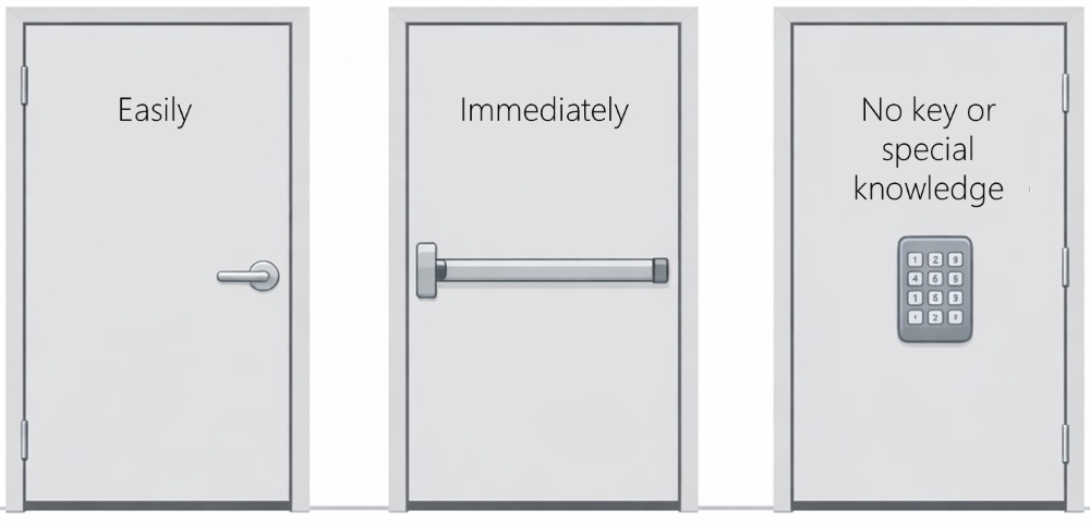 Easily immediately no key or special knowledge